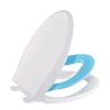19 Inch Round Toilet Seat with Built-In Toddler Potty Training Seat  Soft Close, Non-Slip, Easy Install & Clean, Durable BPA-Free PP Material, Universal Fit for Standard Adult & Kids Toilets, Blue view 2