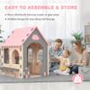 Kids Playhouse Kitchen Theme, Indoor Outdoor EVA Play House for Toddlers, Soft Foam Playhouse for Kids Outdoor & Indoor Pretend Play, Easy Assembly Play House Outside (Pink Gray Beige, Style 1) view 4