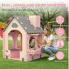 Kids Playhouse Kitchen Theme, Indoor Outdoor EVA Play House for Toddlers, Soft Foam Playhouse for Kids Outdoor & Indoor Pretend Play, Easy Assembly Play House Outside (Pink Gray Beige, Style 3) view 2