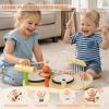 Baby Drum Set for Toddlers 1-3, Wooden Baby Musical Instruments,Montessori Toys for 1 Year Old with Baby Musical Instruments with Bongo Drums, Cymbals, Maracas...Perfect First Birthday Gift for Kids view 4