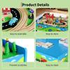 Train Table, 80 Pieces Wooden Kids Activity Toy Table Playset, Tracks, Train, Railway, City, Gift for Toddler Boys Girls Ages 3+ view 4