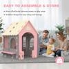 Kids Playhouse Kitchen Theme, Indoor Outdoor EVA Play House for Toddlers, Soft Foam Playhouse for Kids Outdoor & Indoor Pretend Play, Easy Assembly Play House Outside (Pink Gray Beige, Style 2) view 4