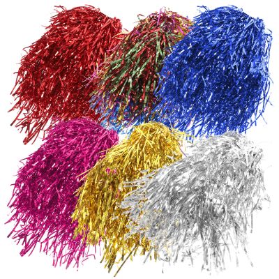 HOODANCOS 6Pcs Foil Tinsel Hair Wigs Shiny Fake Hair Masquerade Party Wigs Colorful Cosplay Headdress for Women Bachelorette Holiday Celebration