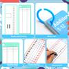 30Pcs Addition and Subtraction Flash Cards, Math Flash Card with 4 Dry Erase Pens 2 Rings, Time Table Flash Cards for 1st to 3rd Grades Fun Learning with Math Game view 3