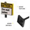 FRCOLOR 6Pcs Mini Warning Signs and Traffic Cones Building Brick Set for Educational Safety Village Street Playset Interactive Roadblock Model Accessories view 3