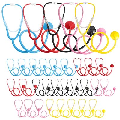CONEHOY 32 Pcs Kids Stethoscope Bulk Real Nurse Costume Accessories Multicolor Disposable Stethoscope for Kids School Career Day Working Nursing Doctor Pretend Party