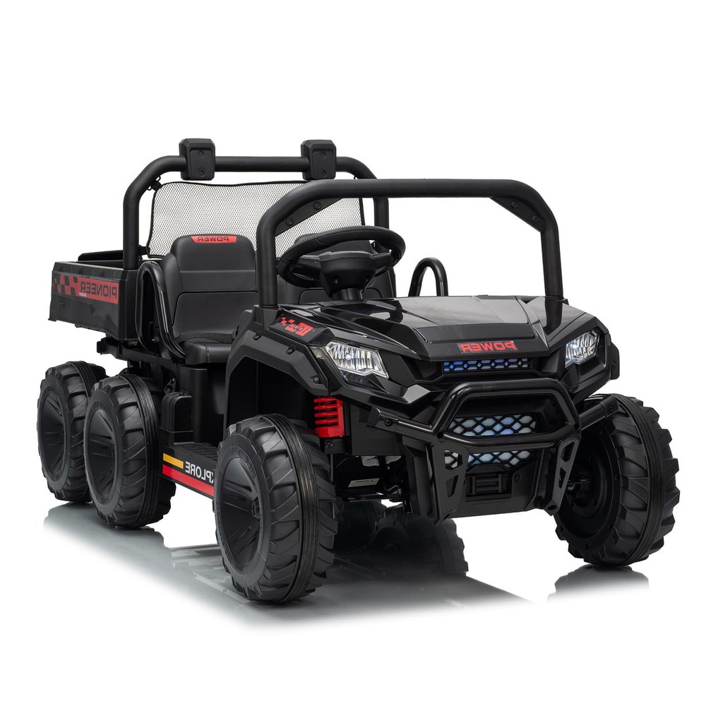 24V Electric Ride-on Dump Truck for Kids, 4WD Ride-On Car for Kids, 2-Seater UTV with Remote Control, Off-Road Electric Vehicle for Boys & Girls Outdoor Play