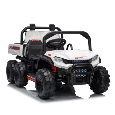 24V Electric Ride-on Dump Truck for Kids, 4WD Ride-On Car for Kids, 2-Seater UTV with Remote Control, Off-Road Electric Vehicle for Boys & Girls Outdoor Play