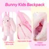 15.7" Cute Bunny Stuffed Toddler Backpack for Kids - 3D Rabbit Stuffed Animal Daypack, Soft Huggable Toy Adjustable Shoulder Bag for Girls & Boys Aged 2-7 Birthday & Holiday Gift (Baby Bunny) view 2
