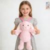 15.7" Cute Bunny Stuffed Toddler Backpack for Kids - 3D Rabbit Stuffed Animal Daypack, Soft Huggable Toy Adjustable Shoulder Bag for Girls & Boys Aged 2-7 Birthday & Holiday Gift (Baby Bunny) view 3