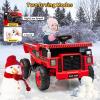 12V Kids Ride-on Dump Truck with Remote Control, Construction Toy with Dump Bed & Shovel, Ride-on Car with Music, Headlights & Soft Start, 16.5" Spacious Seat view 3