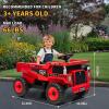 12V Kids Ride-on Dump Truck with Remote Control, Construction Toy with Dump Bed & Shovel, Ride-on Car with Music, Headlights & Soft Start, 16.5" Spacious Seat view 4