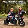 24V 350w Kids Electric Dirt Bike, 13.67 MPH Ride-on Motorcycle with Rear Suspension, Twist Grip Throttle & Leather Seat, 12 Mile Range for Off-Road Adventure view 3