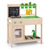 Costzon Mud Kitchen, Wooden Toddler Pretend Cooking Playset w/Runing Water, Blackboard, Water Tank, Faucet, Removable Sink, 4 Planting Pots & Stoves, Outdoor Kids Play Kitchen for Boy, Girl 3+ Years view 1
