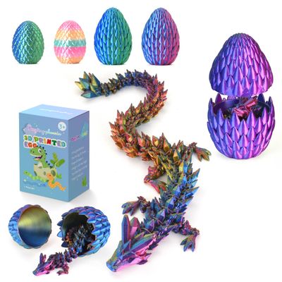 3D-Printed Toys  Tangting Phoenix Chameleon Egg with Color-Change Poseable Figure, Reusable Egg for Easter Gifts, Kids 6-12, Collectors & Fidget Play (Chameleon)