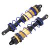 2Pcs Aluminum Alloy Shocks Absorber, Front Rear RC Shocks Absorber, High Performance Dampers Suspension for 1/8 Remote Control Car, Strong Shock Absorption with Durable Metal Const (Gold) view 2