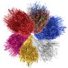 FRCOLOR 6Pcs Shiny Foil Tinsel Party Wigs Colorful Cosplay Headdress Fake Hair for Masquerade Costume and Holiday Celebration view 1