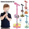 Kids Karaoke Machine with Stand,2025 New Karaoke Machine Toy with Music & Light, Adjustable Height, Fan Standing Karaokes Microphone - Move to Play & Echo Effect, Xmas New Year Gifts for 3+ (Blue) view 3