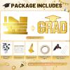 FunHot Marquee Light Up Letters, 3.4 FT Large Grad Light Up Letters, Gold Grad Marquee Letter with Lights Mosaic Frame Letter Pre-Cut Cardboard Hat for Anniversary Graduation Decorations Class of 2026 view 2