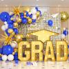 FunHot Marquee Light Up Letters, 3.4 FT Large Grad Light Up Letters, Gold Grad Marquee Letter with Lights Mosaic Frame Letter Pre-Cut Cardboard Hat for Anniversary Graduation Decorations Class of 2026 view 4
