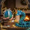 3D Printed Dragon Toy  Poseable Blue-Green Dragon in Egg, Reusable Treasure Chest. Hatchable Fidget Gift for Kids 3-12, Fantasy Collectors (Blue-Green) view 1