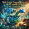 3D Printed Dragon Toy  Poseable Blue-Green Dragon in Egg, Reusable Treasure Chest. Hatchable Fidget Gift for Kids 3-12, Fantasy Collectors (Blue-Green) view 2