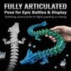 3D Printed Dragon Toy  Poseable Blue-Green Dragon in Egg, Reusable Treasure Chest. Hatchable Fidget Gift for Kids 3-12, Fantasy Collectors (Blue-Green) view 4