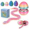 3D-Printed Toys  Rainbow Egg Surprise with Poseable Iridescent Serpent for Display, Sensory Play & Gifts (Rainbow) view 1