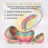 3D-Printed Toys  Rainbow Egg Surprise with Poseable Iridescent Serpent for Display, Sensory Play & Gifts (Rainbow) view 2
