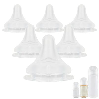 Silicone Nipple for Pigeon Bottle,Size SS,Newborn Flow Baby Bottle Nipples,0m+ 6 Count