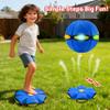 Magic Metaball, Children's Bouncing Ball, 2PCS Magic Flying Saucer Interactive Pop-Up Transform Toy, Parent-Child Interaction Blue and Green Bouncy Ball, Delay Frisbee Flying Disc Toy with 6 Light view 2
