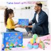 12Pcs/Set Bath Bombs with Toys Inside 2 Inch Bath Bombs with Cute Animal Toys, Child-Safe Fizzy Colorful Bubble Bathroom Supplies for Kids, Green view 2