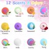 12Pcs/Set Bath Bombs with Toys Inside 2 Inch Bath Bombs with Cute Animal Toys, Child-Safe Fizzy Colorful Bubble Bathroom Supplies for Kids, Green view 4