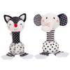 Black and White Baby Toys, 2PCS Soft Rattle for 0-12 Month Baby, Black and White Newborn Toys with Teether and Sound, Developmental Newborn Toy view 1