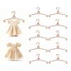 10Pcs Mini Metal Clothes Hangers for Dollhouse, 2.5" Doll Clothing Hangers Accessories, Perfect for Barbie, Doll Clothes Organization, Display & Storage Rose Gold view 1
