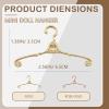 10Pcs Mini Metal Clothes Hangers for Dollhouse, 2.5" Doll Clothing Hangers Accessories, Perfect for Barbie, Doll Clothes Organization, Display & Storage Rose Gold view 2