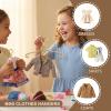 10Pcs Mini Metal Clothes Hangers for Dollhouse, 2.5" Doll Clothing Hangers Accessories, Perfect for Barbie, Doll Clothes Organization, Display & Storage Rose Gold view 3