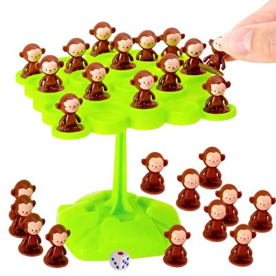 Monkey Balance Game, Interactive Stacking Toys, Focus Training Game, Educational Hand-Eye Coordination Toy, Fun Family Games for Kids Boys Girls Preschoolers Kindergarten Home School Party