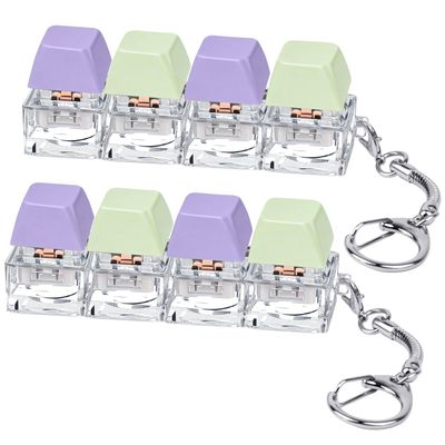 Axlksia 2 Pack Creamy Keyboard Fidget Toy, Fidget Clicker Keyboard Fidget Keychain, Button Fidget Gifts for Adults to Relieve Stress and Pass Time (4-in-1 J)
