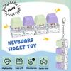 Axlksia 2 Pack Creamy Keyboard Fidget Toy, Fidget Clicker Keyboard Fidget Keychain, Button Fidget Gifts for Adults to Relieve Stress and Pass Time (4-in-1 J) view 3