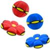 Magic Metaball, Children's Bouncing Ball, 2PCS Magic Flying Saucer Interactive Pop-Up Transform Toy, Parent-Child Interaction Red and Blue Bouncy Ball, Delay Frisbee Flying Disc Toy with 6 Light view 1