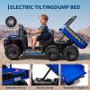24V Electric Ride-on Dump Truck for Kids, 4WD Ride-On Car for Kids, 2-Seater UTV with Remote Control, Off-Road Electric Vehicle for Boys & Girls Outdoor Play view 2
