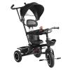 Kids Tricycle, 6 in 1 Toddler Trike w/Adjustable Push Handle, Removable Canopy, Safety Harness, Music Headlight, Storage Basket, Kid Push Bike for 3-6 Years Old (Black) view 1