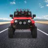 12V Kids Electric Ride-on Truck, Electric Vehicles Car Ride on Toy with Parent Remote Control, LED Lights, Seat Belt, Music Player, Spring Suspension, AUX Port  Ideal Gift for Toddlers, Red view 1