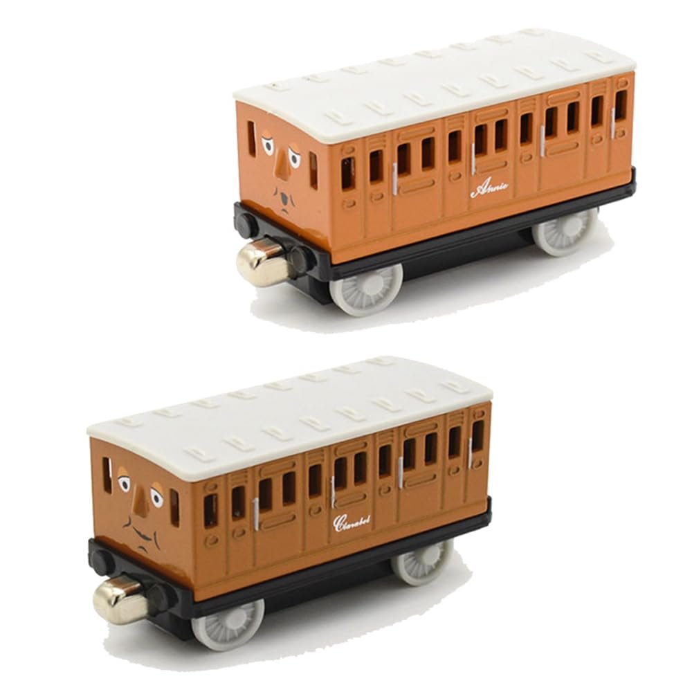 suliutoys 2 Pack Metal Diecast Magnetic Train Toy, 1:43 Scale Clarabel Annie Trains Carriage Model, Educational Toy for Kids Ages 3+ Years (CLAREBEL Anne)