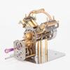 Steam Engine Model Kit That Works, Mini V4 4-Cylinder Walschaerts Valve Gears Steam Engine Model with Reverse Gearbox (Forward & Reverse Drive) for Physics Science Experiment Demonstration view 2