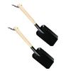 FRCOLOR 2Pcs Garden Shovel with Wooden Handle, Lightweight Long Handheld Shovel for Outdoor Flower Planting and Coal Digging, Black Patio Lawn Trowels for Household Gardening Tasks view 1
