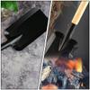 FRCOLOR 2Pcs Garden Shovel with Wooden Handle, Lightweight Long Handheld Shovel for Outdoor Flower Planting and Coal Digging, Black Patio Lawn Trowels for Household Gardening Tasks view 3