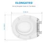 17" White PP 2-in-1 Toilet Seat Set (2pcs/Box) - Built-in Toddler Potty Training Seat, Soft Close, Easy Install for Standard Toilets view 2