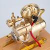 Steam Engine Model Kit That Works, 1.6cc Mini Vertical OHV 4-Stroke Gasoline Engine, Retro Brass Motorcycle Engine Replica with Wooden Base for Physics Science Experiment Demonstration view 4